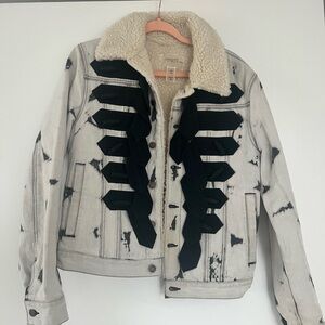 giambattista valli x H&M collab Sherpa lined Denim Jacket